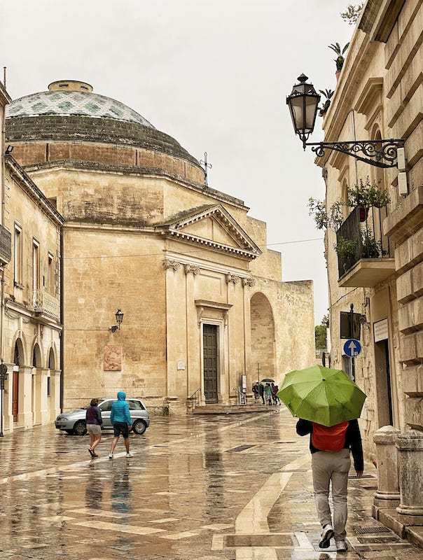 Rainy day in Lecce