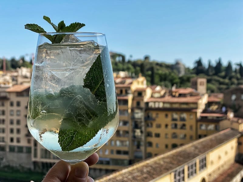 sunset drink in Florence