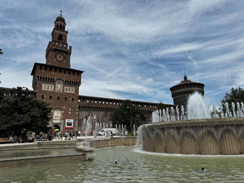 Outside the Castello Sforzesco