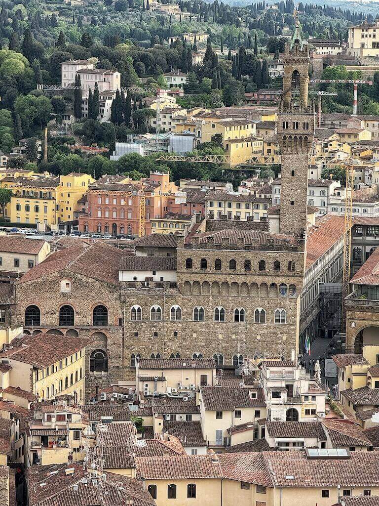 Views of Palazzo Vecchio from Brunelleschi's Dome
