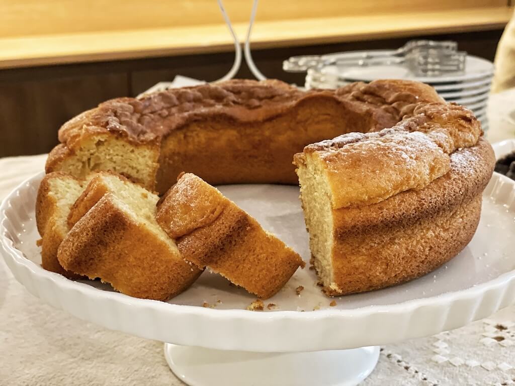 homemade cake for Italian breakfast.