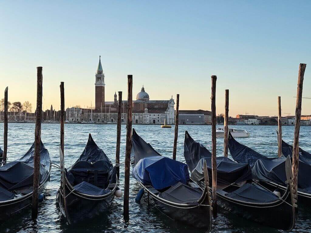views in Venice along Riva degli Schiavoni