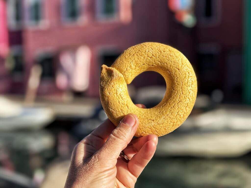 A Bussolà cookie in Burano