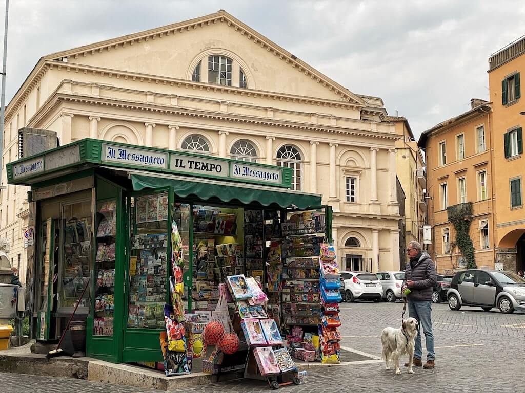 Piazza Verdi and the Theater of Viterbo