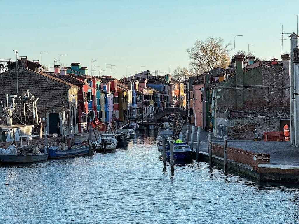 Sunset hour in Burano, near Venice