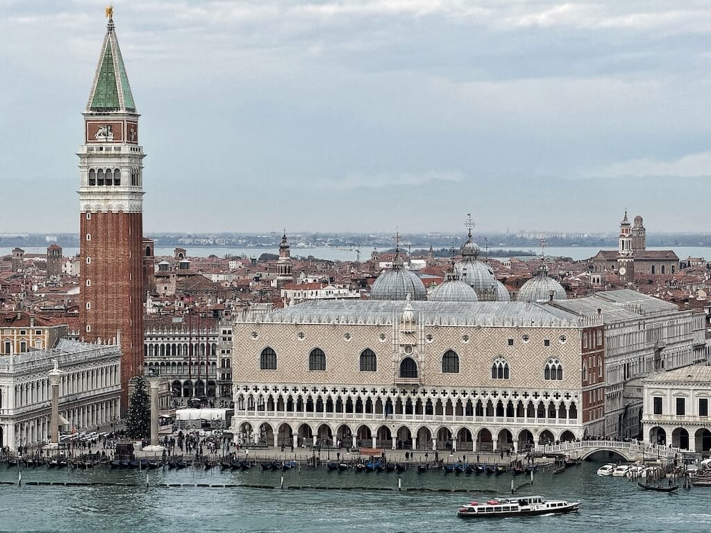 Views of Doge's Palace and St. Mark's Bell Tower from San Giorgio Maggiore