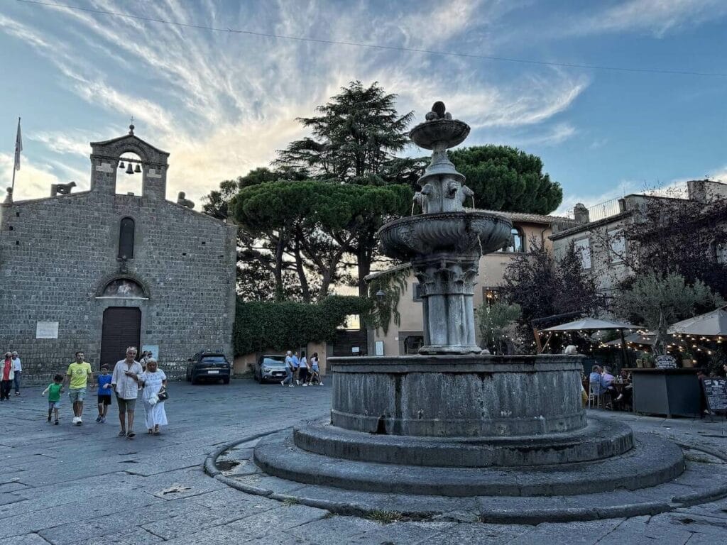 Piazza del Gesù, one of the prettiest squares in Viterbo