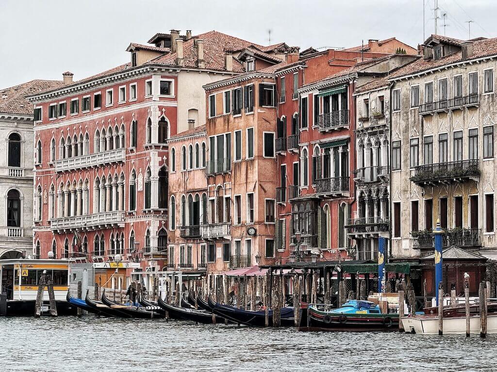 Views along the Canal Grande of Venice