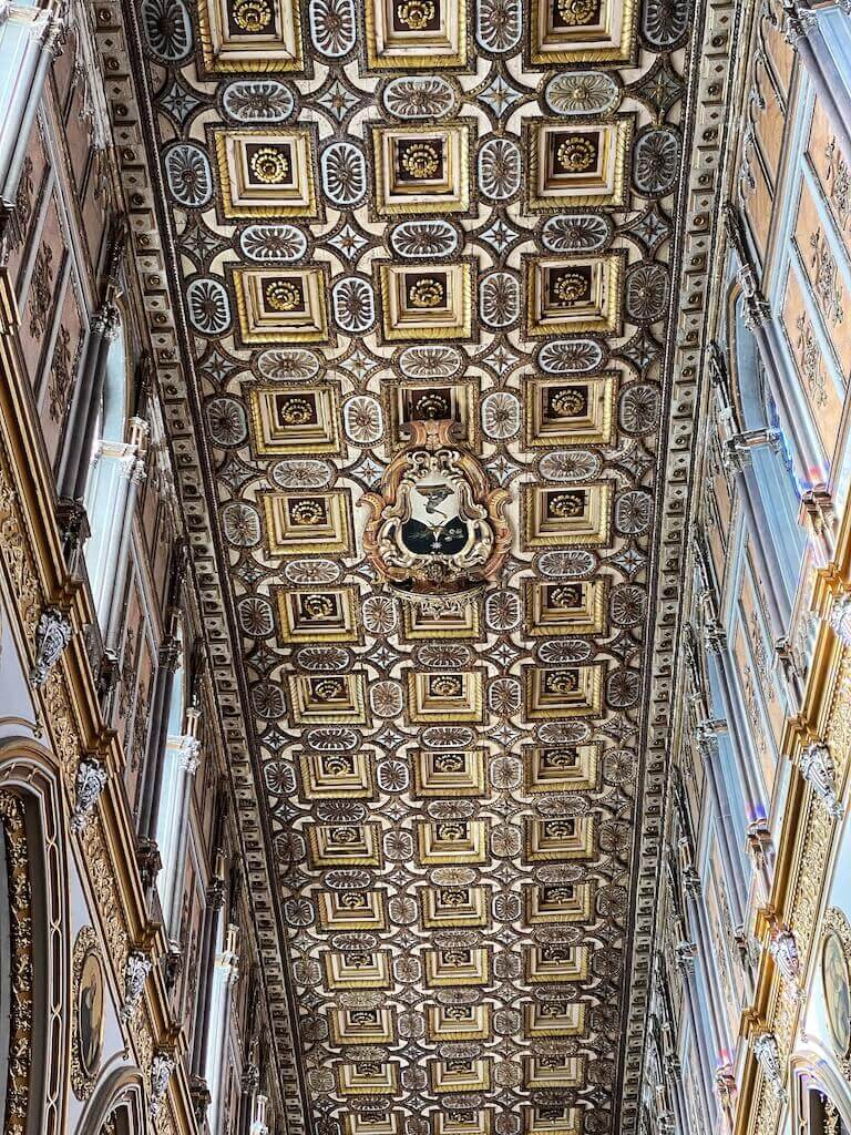 Inside San Domenico Maggiore church in Naples