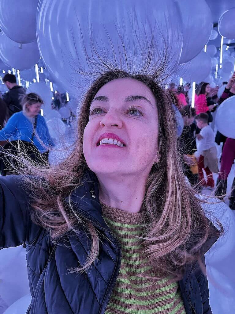 Having fun at the Balloon Museum