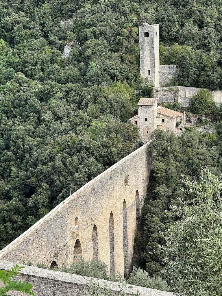 Ponte delle Torri, one of the top sights in Spoleto Umbria.