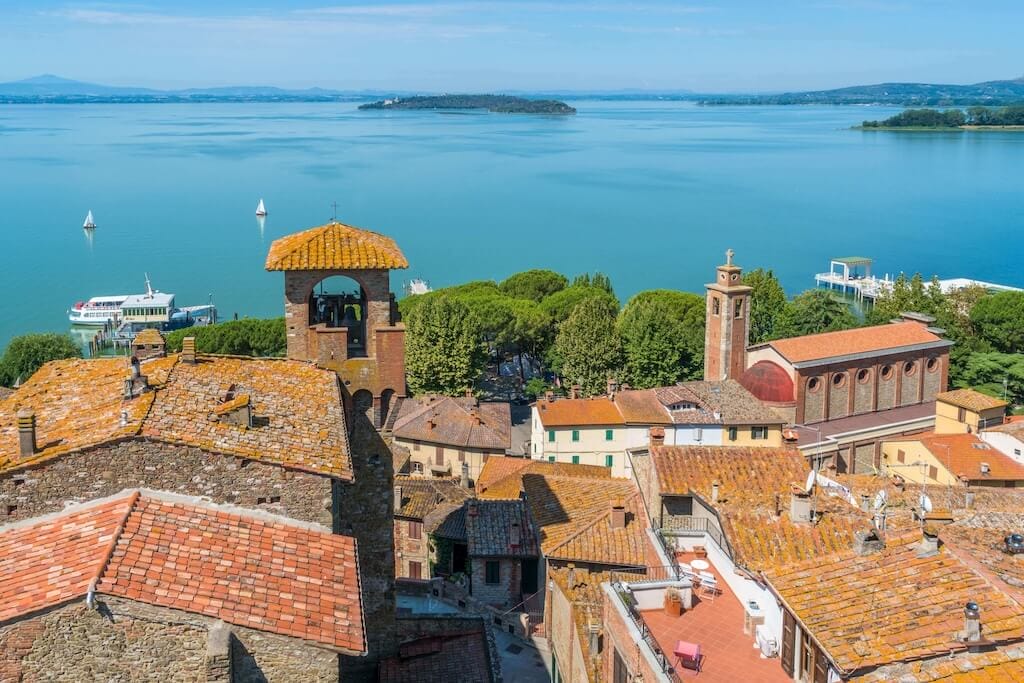 Passignano sul Trasimeno, a nice town on the lake.