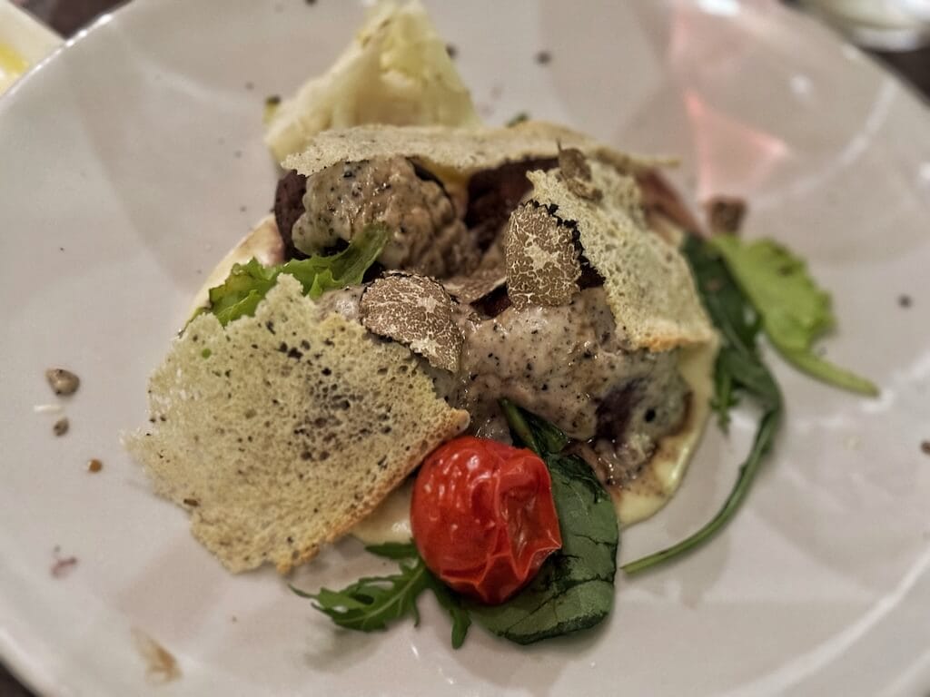 Polpette con tartufo I ate in Perugia