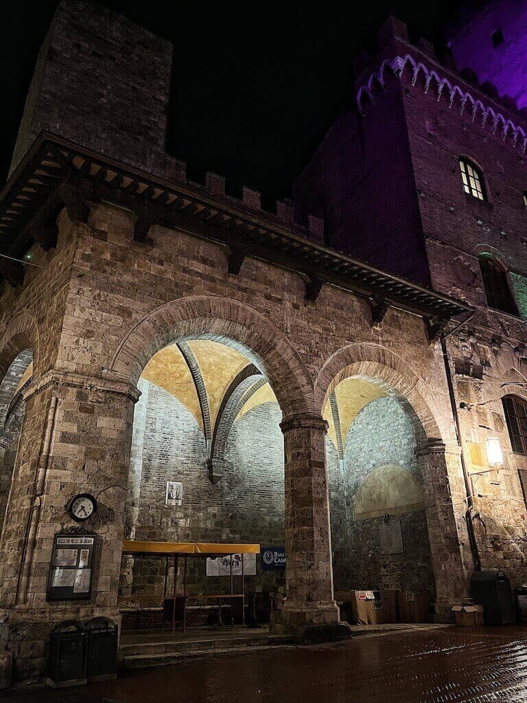 Exploring San Gimignano is a lovely activity at night.