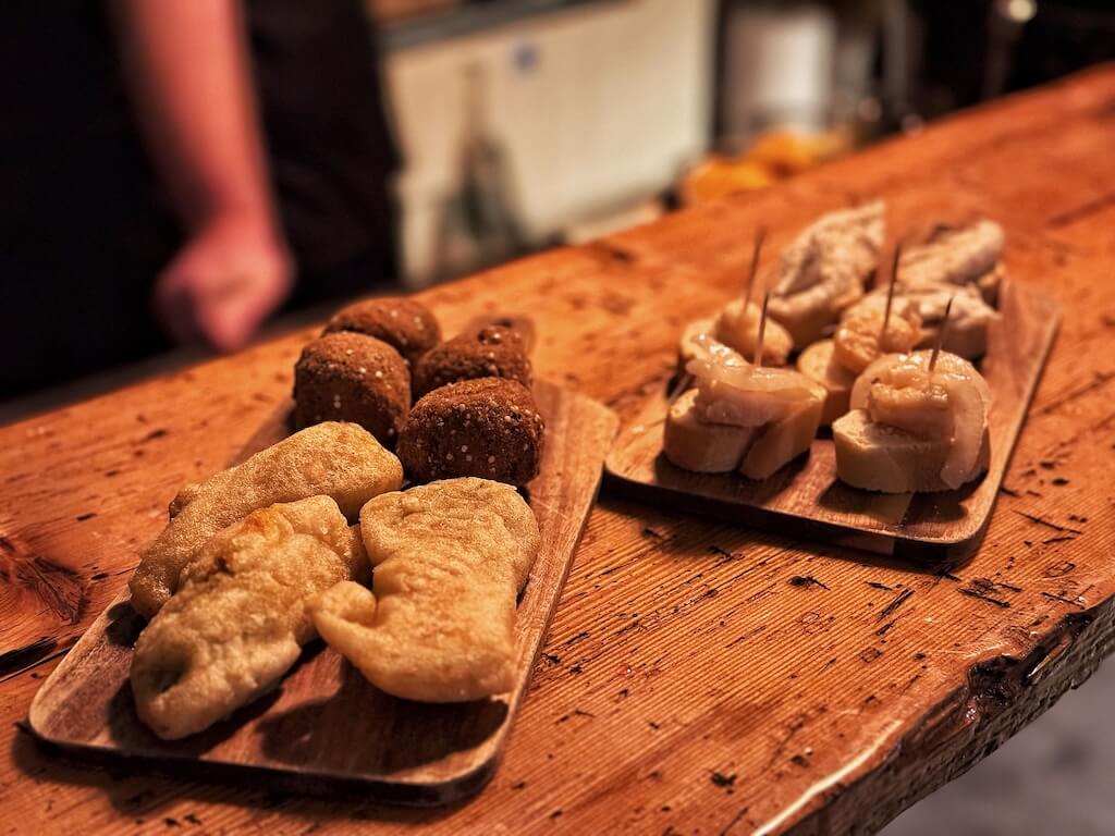 Delicious cicchetti during a food tour in Venice