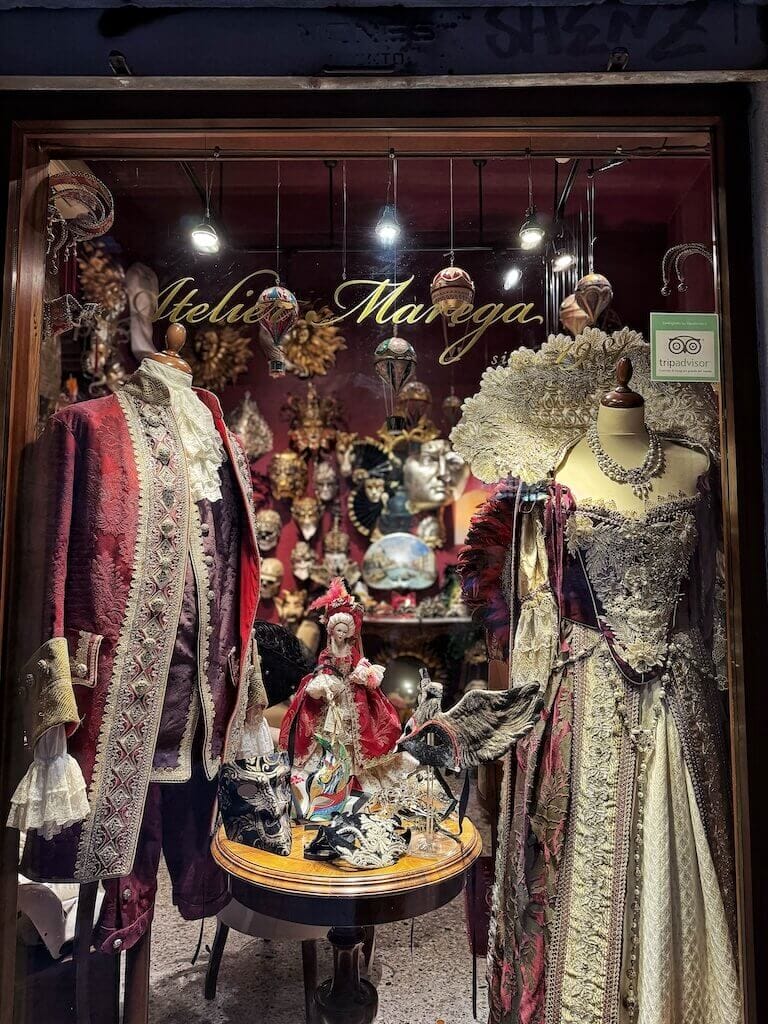 Traditional mask and costumes shop in Dorsoduro