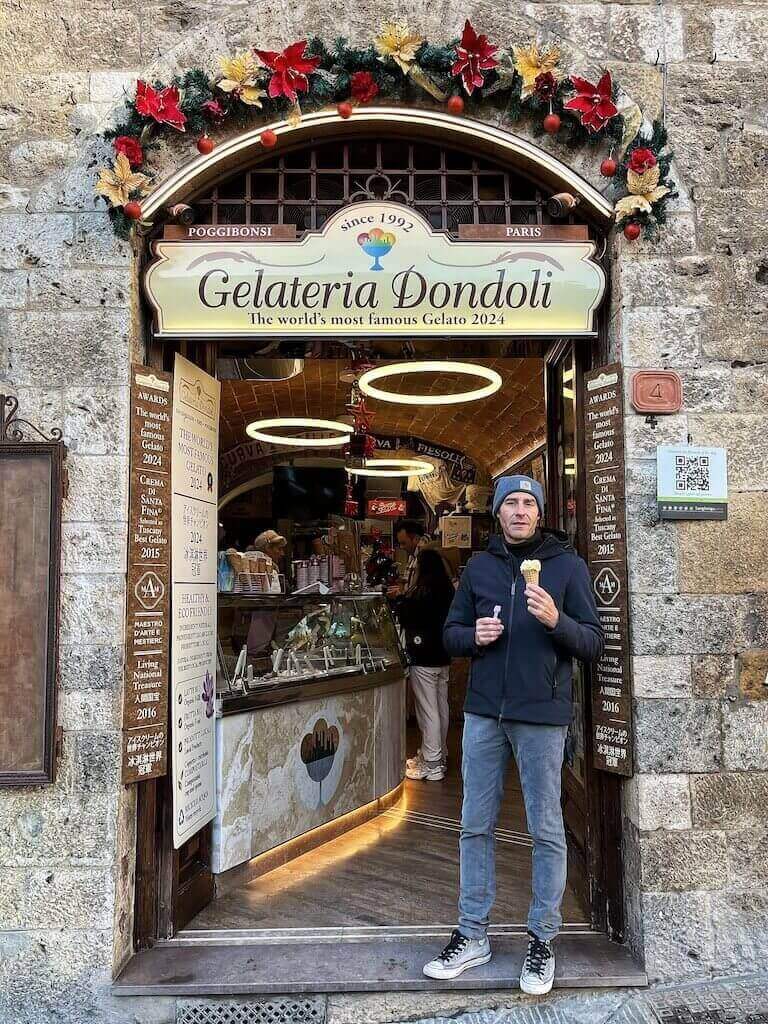 Gelateria Dondoli in San Gimignano makes one of the best gelato in Italy.