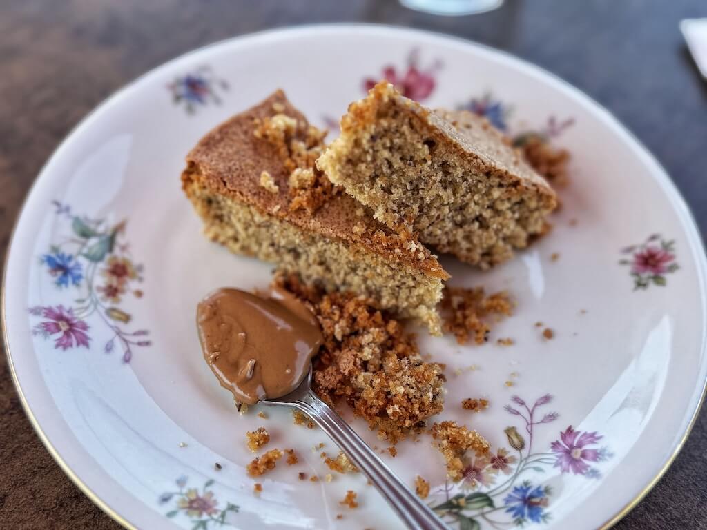 Hazelnut cake we had in the langhe Italy.