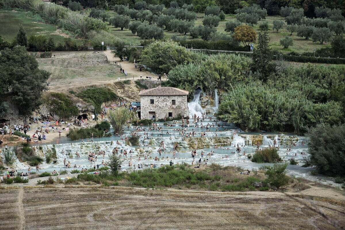 Saturnia hot springs - charming natural hot springs in the south of Tuscany.