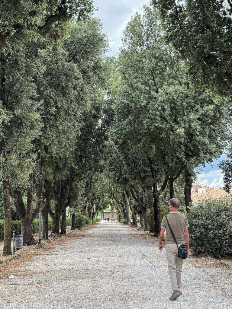 View of Prato Giardino, one of the nicest public parks in Viterbo