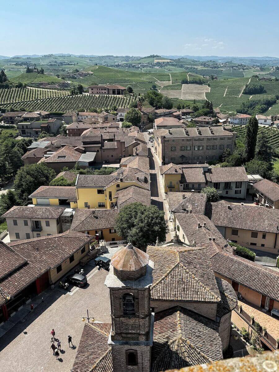 Taking in the views of the Langhe.