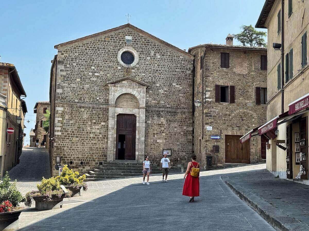Montalcino church in the historic center.