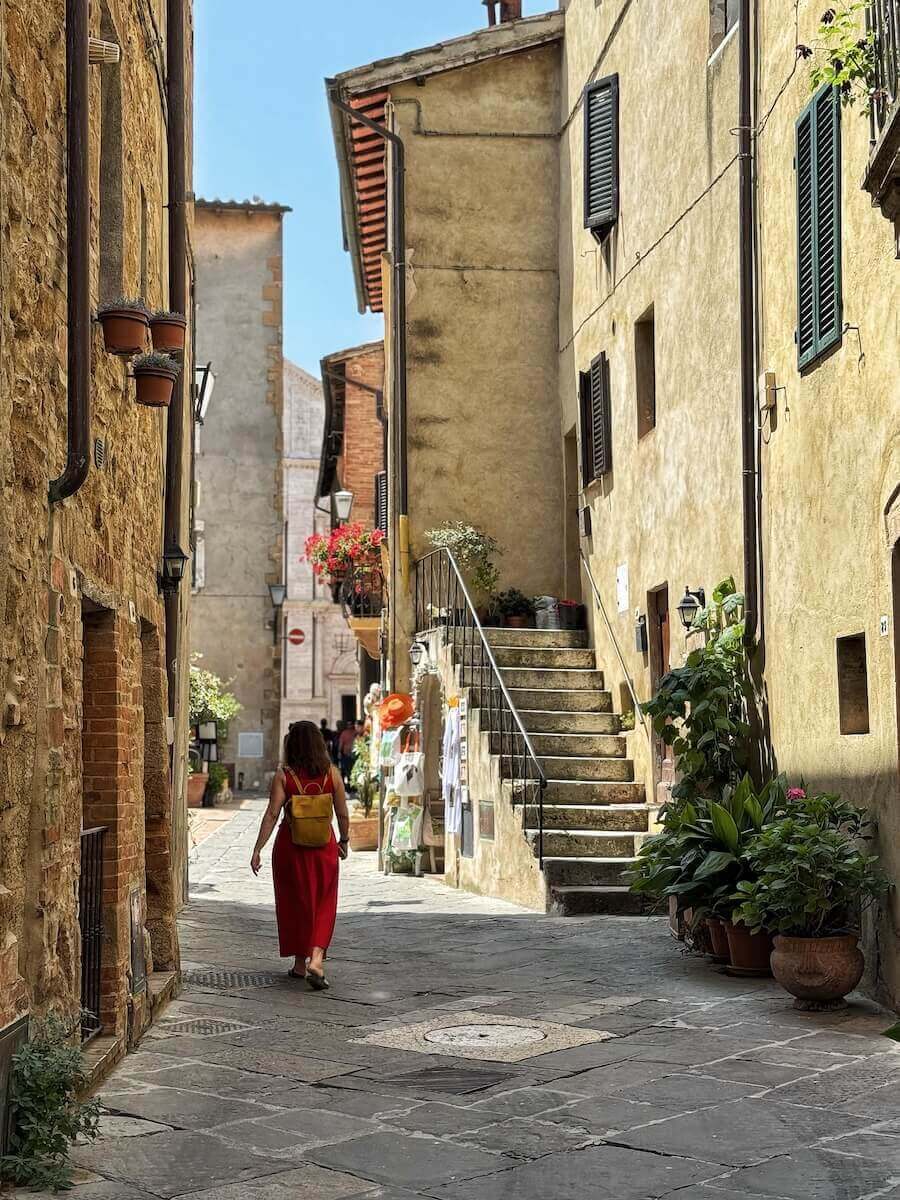 Historic center of Pienza in Val d'Orcia.