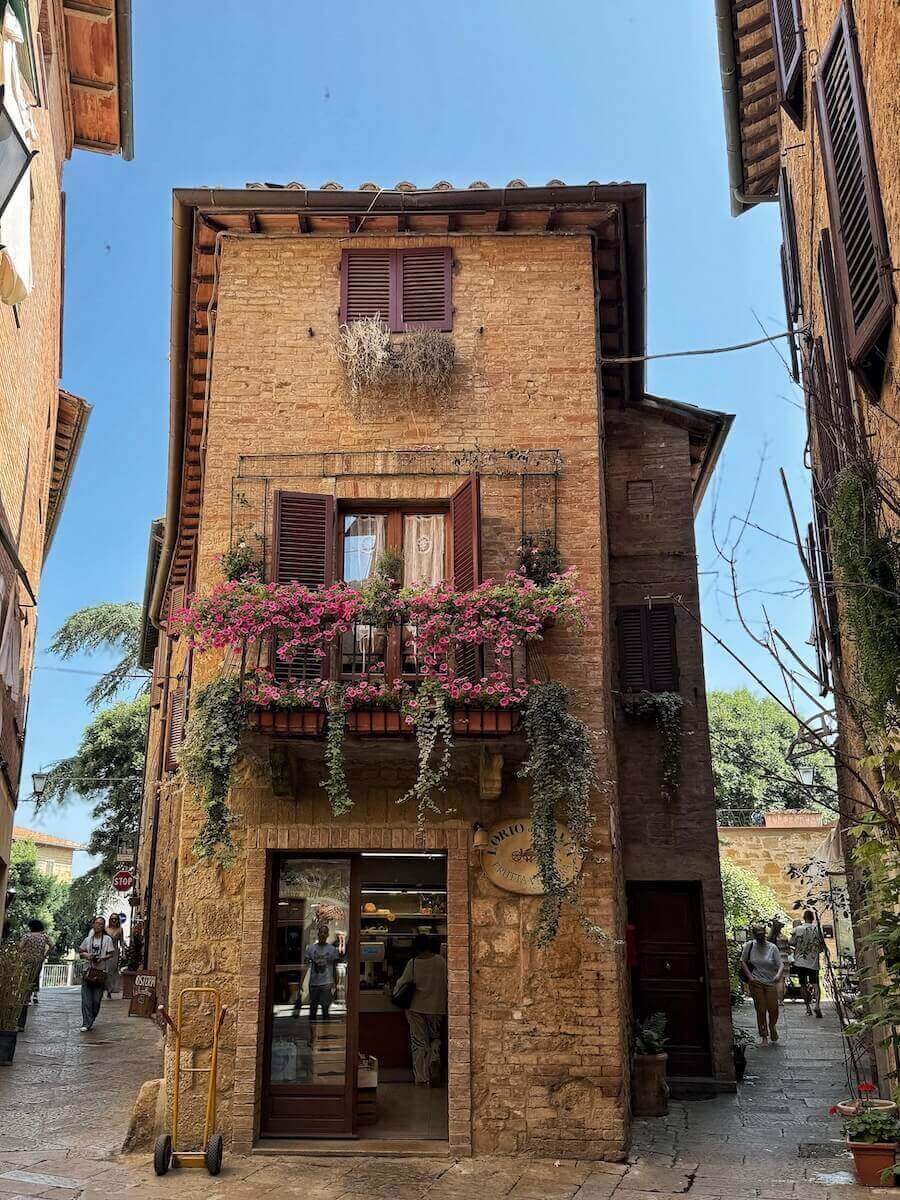 Lovely quaint corner of Pienza, Italy.