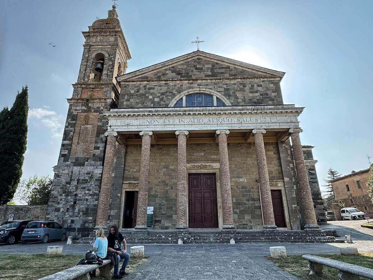 Exterior of the Cathedral of Montalcino Italy.
