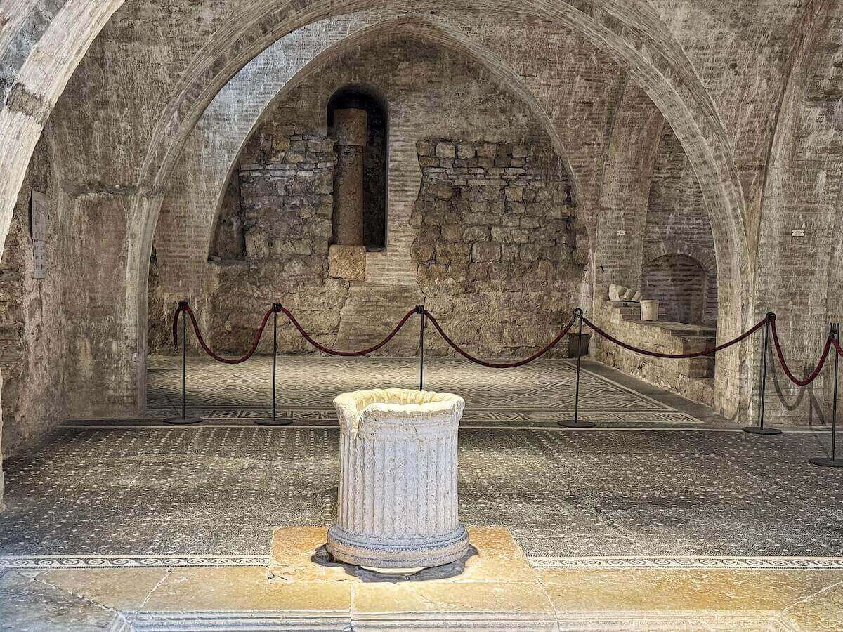 Inside the Casa Romana in Spoleto.