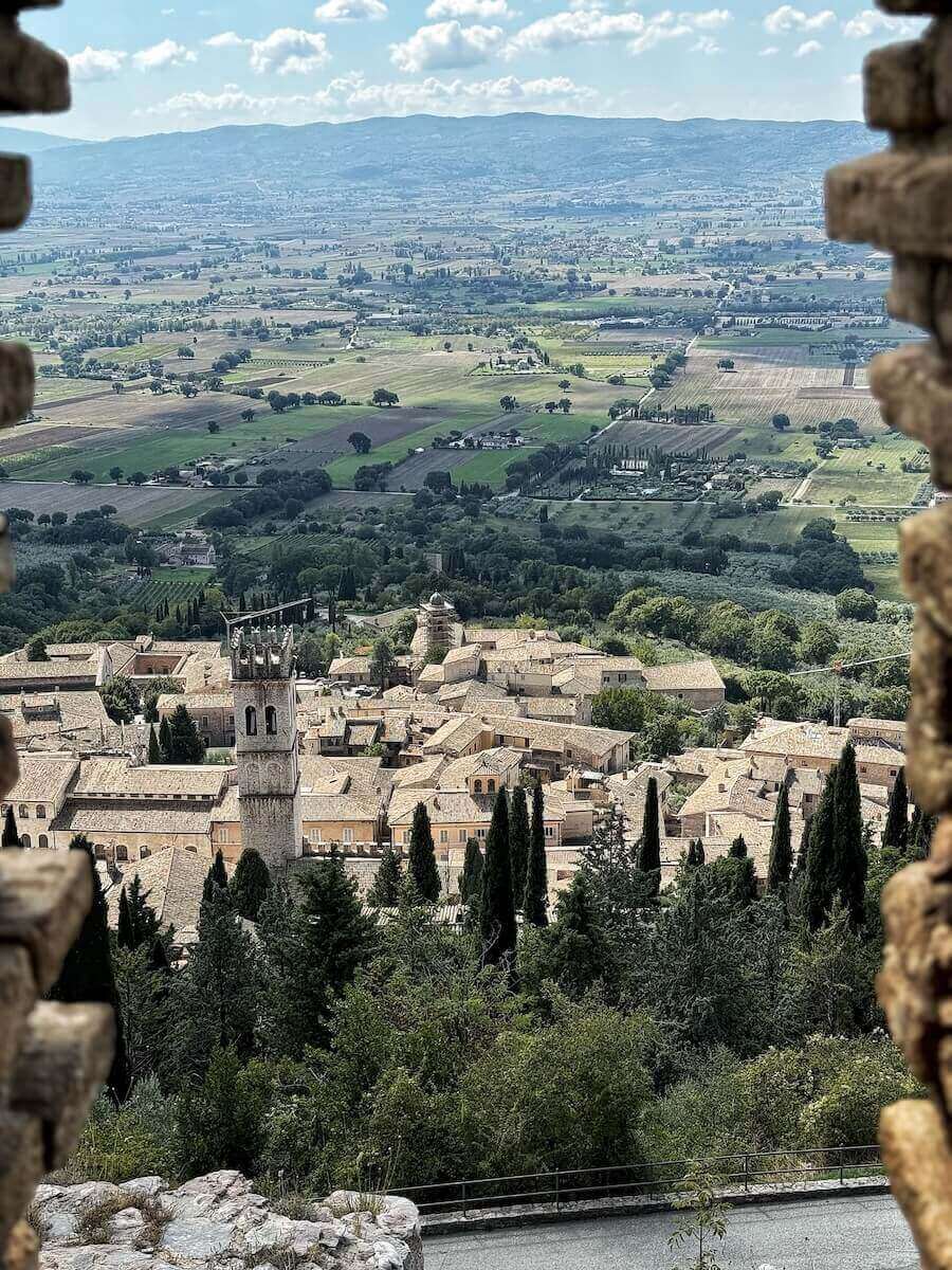 Assisi as seen from the Rocca Maggiore.
