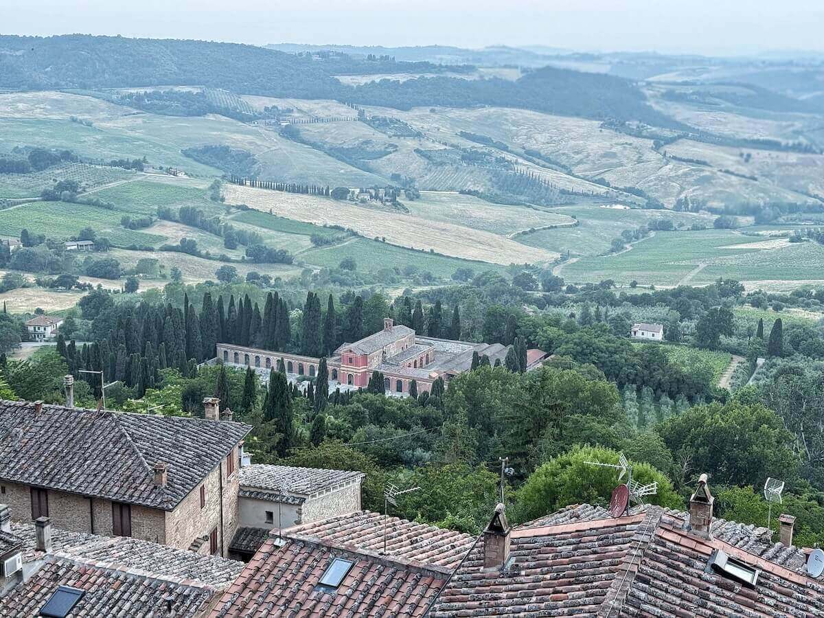 Val d'Orcia valley as seen from Montepulciano.
