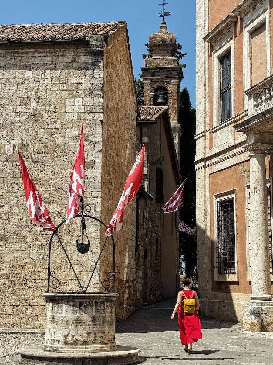 San Quirico d'Orcia historic center.