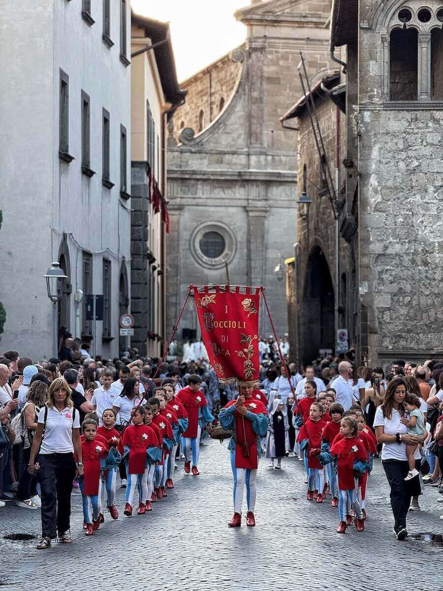 Corteo Storico through the streets of Viterbo.