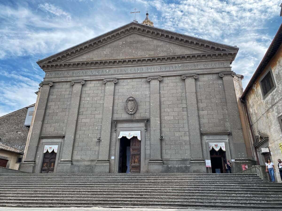 Exterior of Santa Rosa Church in Viterbo.