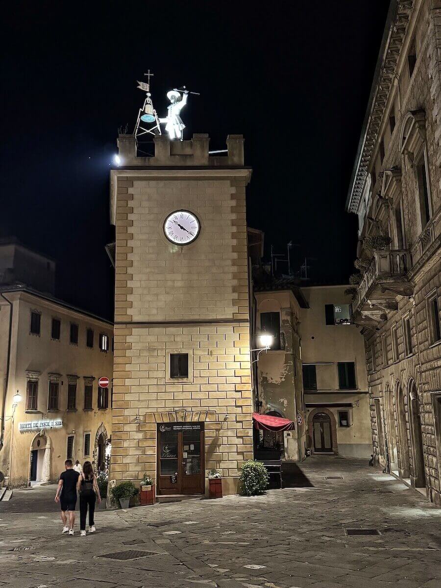 Pulcinella Tower in Montepulciano.