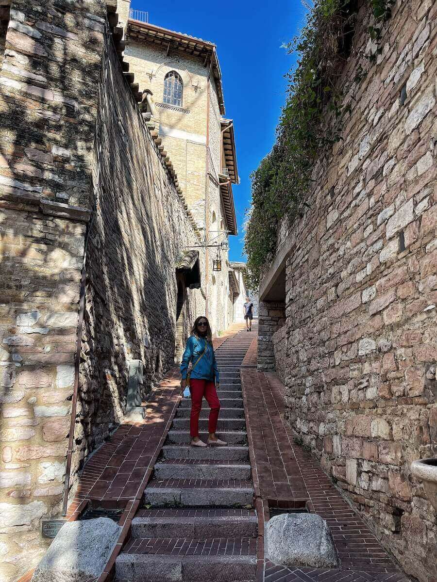 In the historic center of Assisi.
