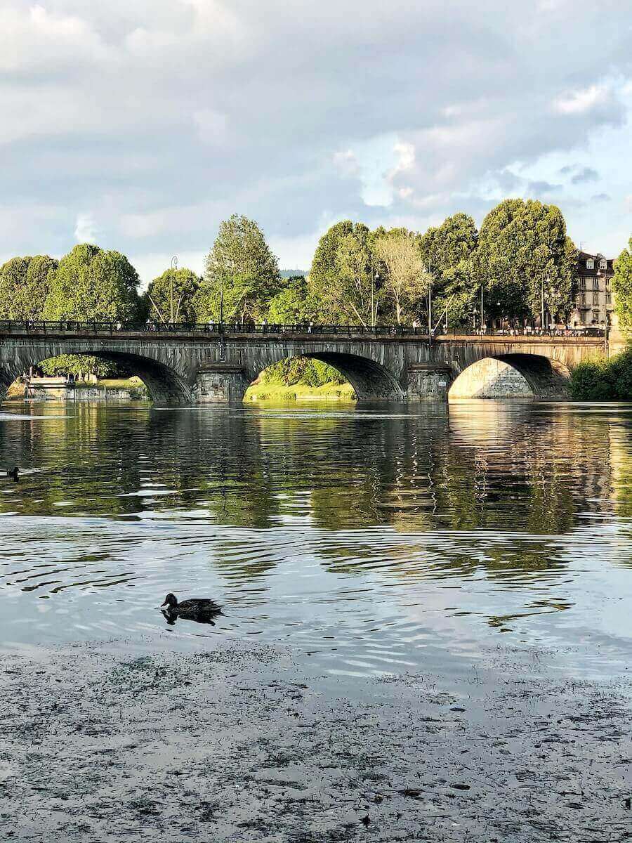 Along the Po River in Turin.