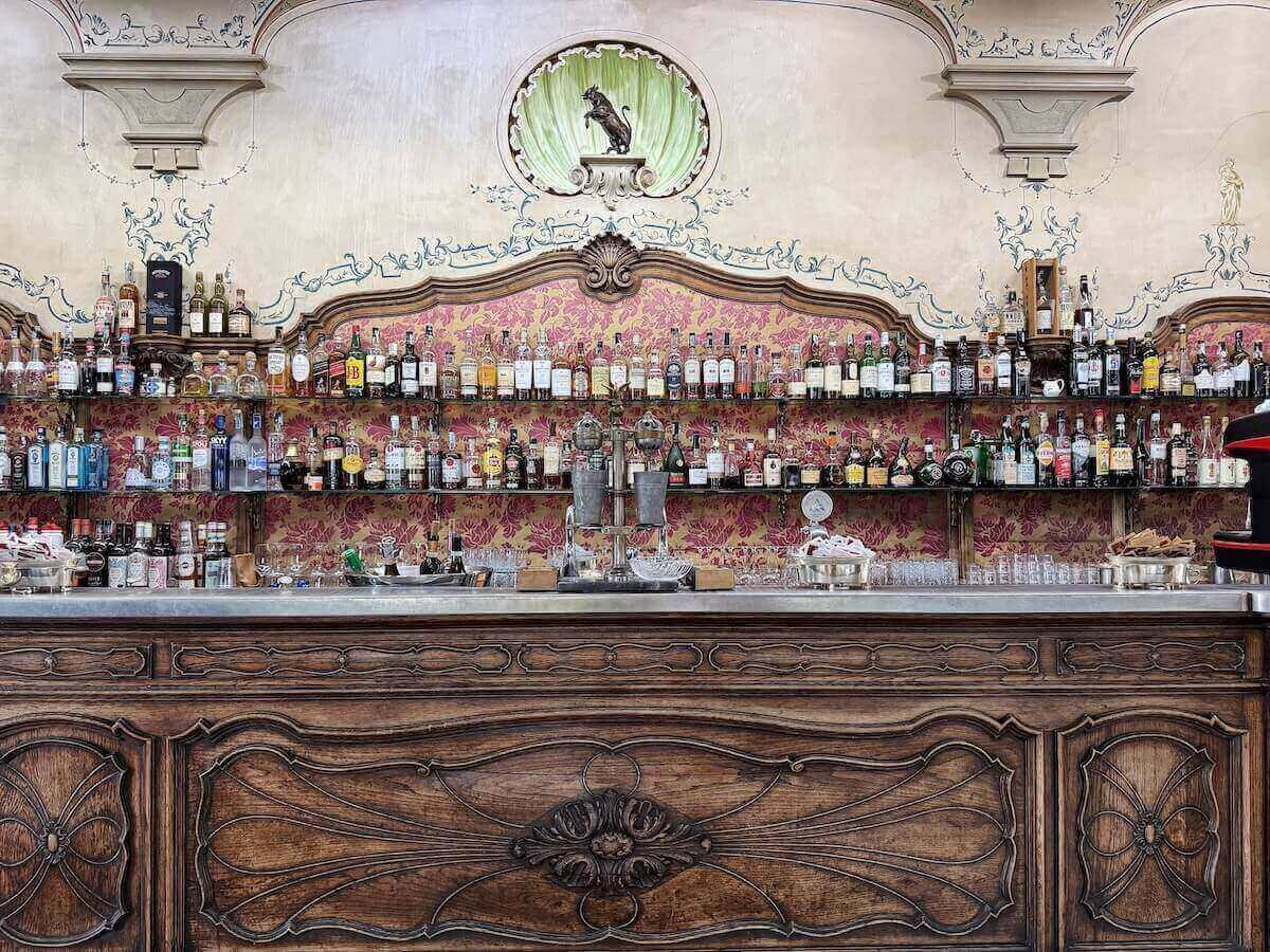 Gorgeous historic café overlooking Piazza San Carlo in Turin.