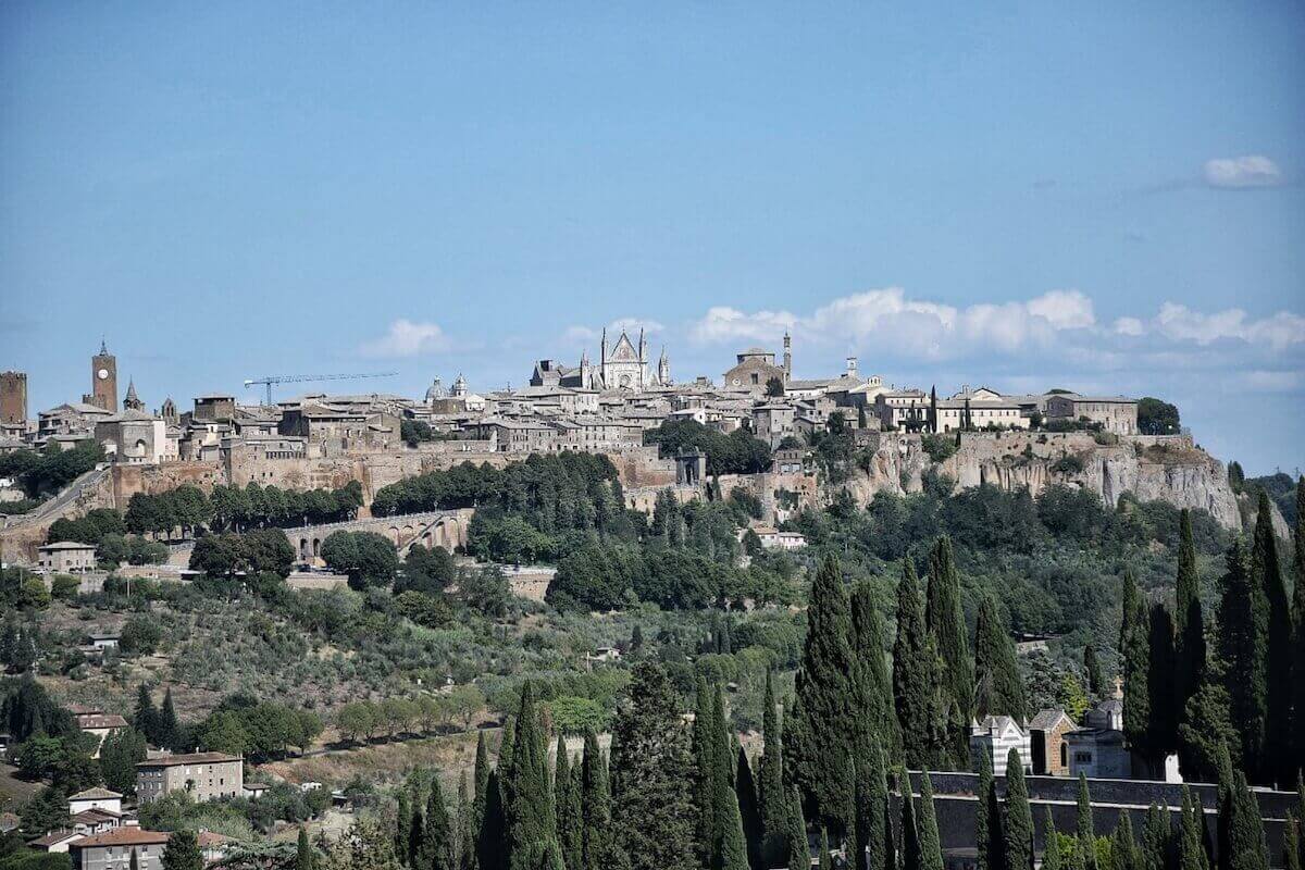 Views of Orvieto from the road approaching town.