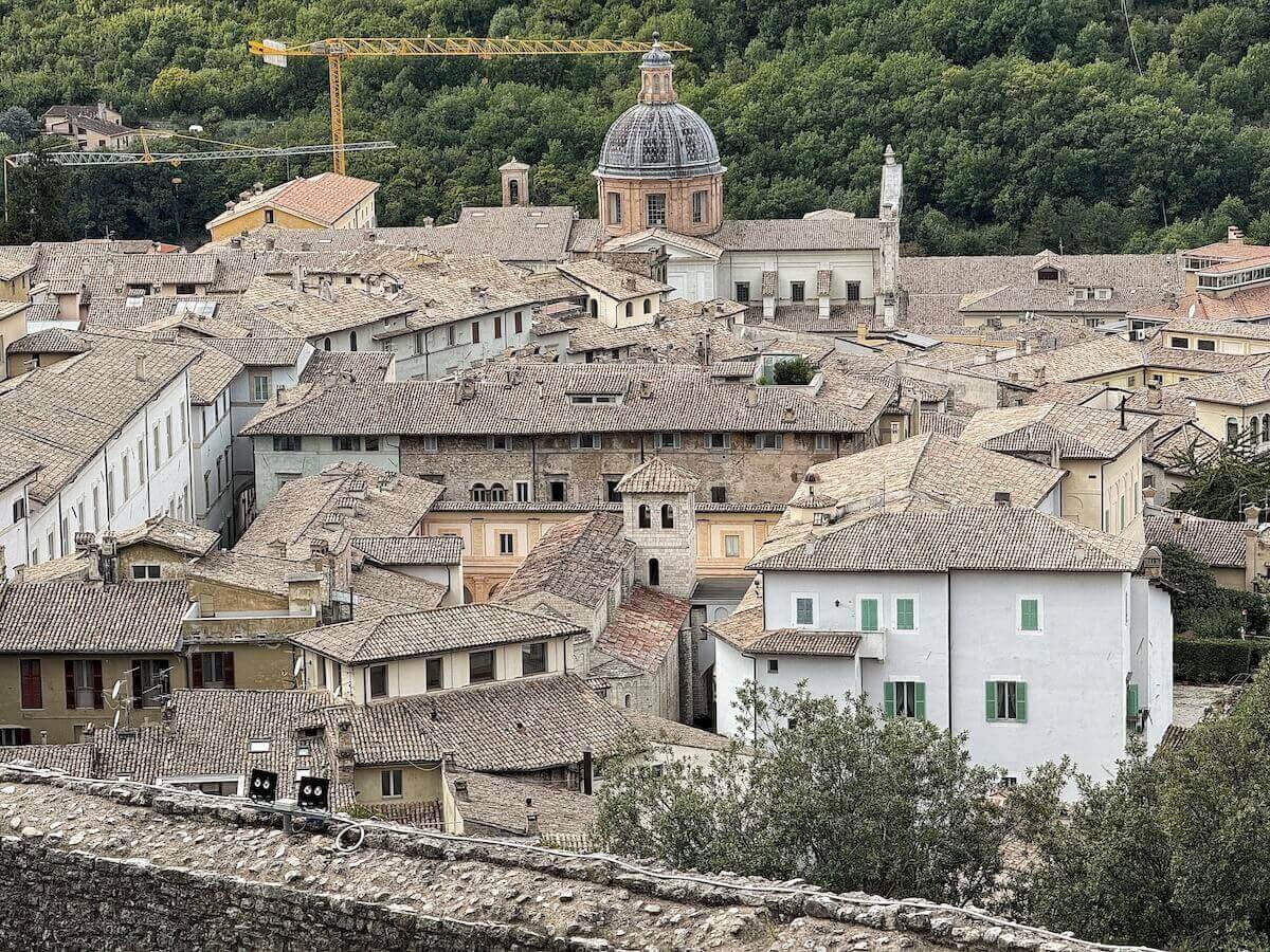 Views of Spoleto from the hilltop fortress.