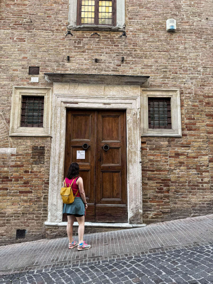 Outside Raffaello's House.